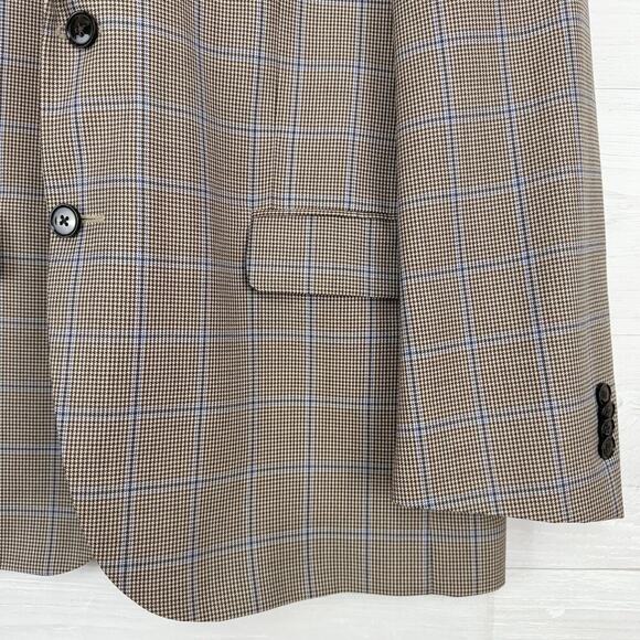 Peter Millar Crown Crafted Wool Sport Coat Blazer Men 44R Harrison Glen Plaid - Picture 5 of 16